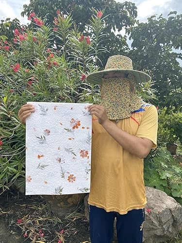 Miniatura 2 de Flores naturales gruesas hechas a mano, hojas de papel de morera, hojas grandes de 20 x 14 pulgadas, tarjeta de manualidades, ramos, álbumes de