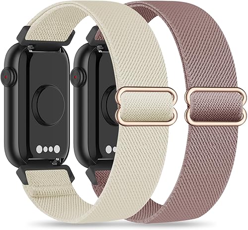 Paquete de 2 bandas elásticas de nailon de 0.63 pulgadas compatibles con FITVII HM08MorePro HM08Amzhero-Runfit D26KALINCO Slim Fitness Tracker