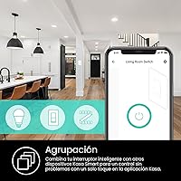 Vista 6 de Kasa Smart Interruptor de luz HS200, un solo polo, necesita cable neutro, interruptor de luz Wi-Fi de 2.4 GHz, funciona con Google Home, certificado