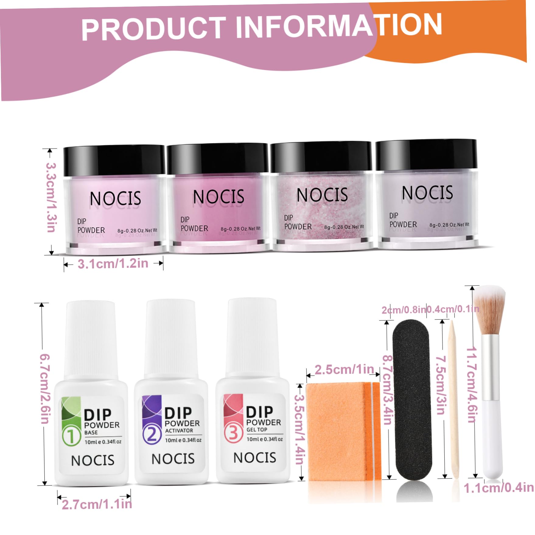Kit de démarrage pour ongles en poudre à tremper, 4 couleurs, kit de poudre à tremper pour ongles, finition brillante ou givrée avec base, top coat activateur, manucure liquide pour la maison, le bri