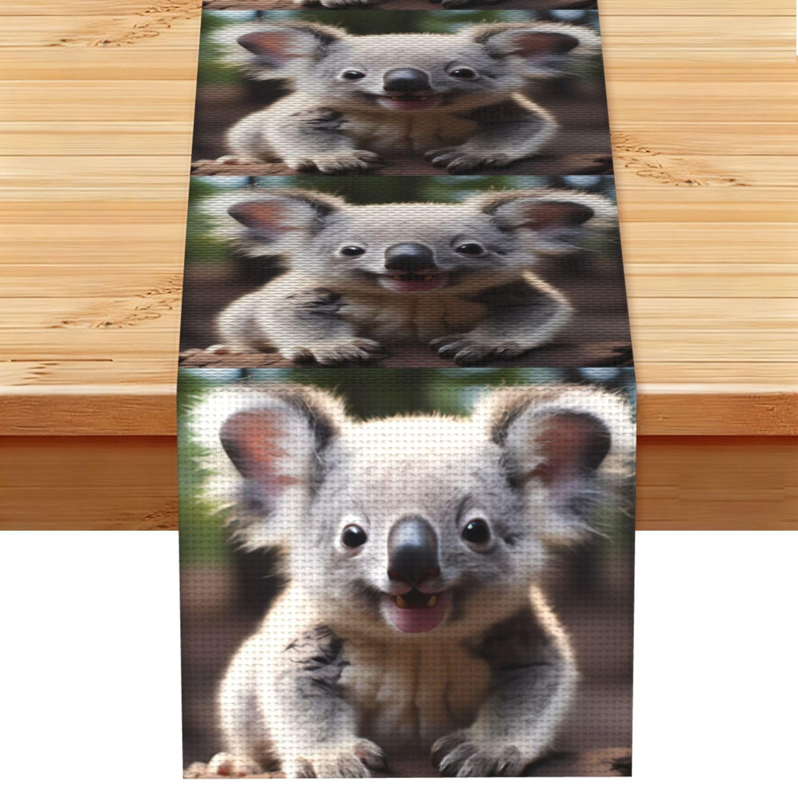 Cute Koala Table Runner 13x72 Inch Dining Decor