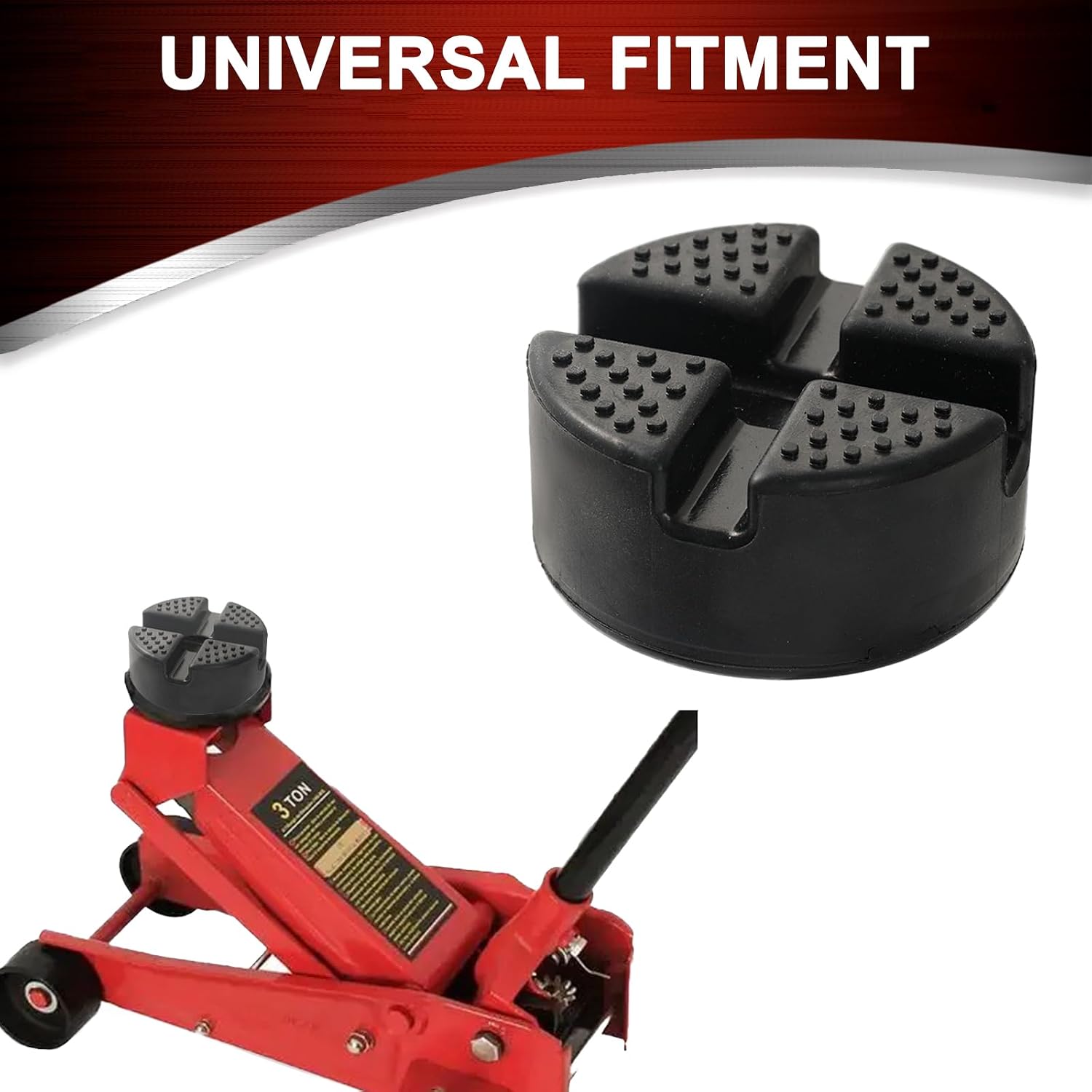 Car Jack Stand Rubber Pad, Universal Heavy Duty Slotted Floor Jack Pad, Pinch Weld Jack Adapter Lift Floor Puck Frame Rail Protection Car Accessories