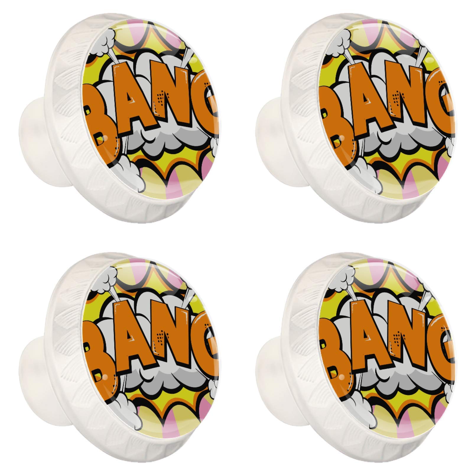 Lot De 4 Boutons De Tiroir Comic Speech Bulles Pour Commode, Cuisine