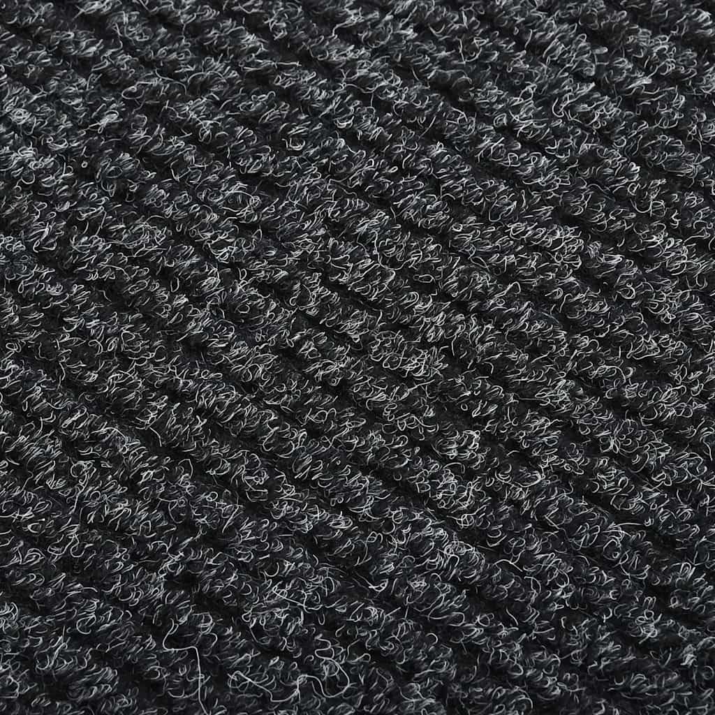 Alfombra para atrapar la suciedad, antracita, 100 x 500 cm, PP PES como resistente fieltro punzonado con base de gel antideslizante para entrada y pasillo