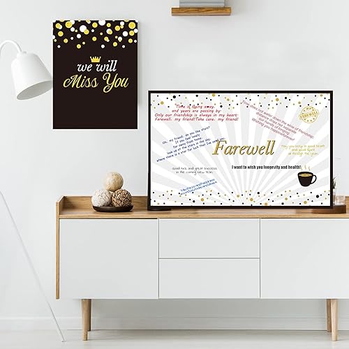 Miniatura 4 de Decoraciones de fiesta de despedida, tarjeta de felicitación de despedida jumbo, tarjeta de despedida, libro de visitas We Will Miss You, regalos