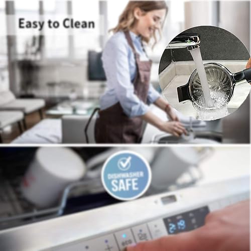 Miniatura 6 de Exprimidor de limón de acero inoxidable con cuenco exprimidor de metal sólido resistente de alta calidad (negro)