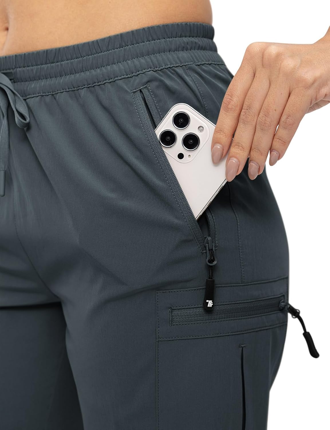 TBMPOY Women's Hiking Cargo Shorts Lightweight Quick Dry Athletic Summer Shorts Golf Travel Camping with Zipper Pockets - Image 3