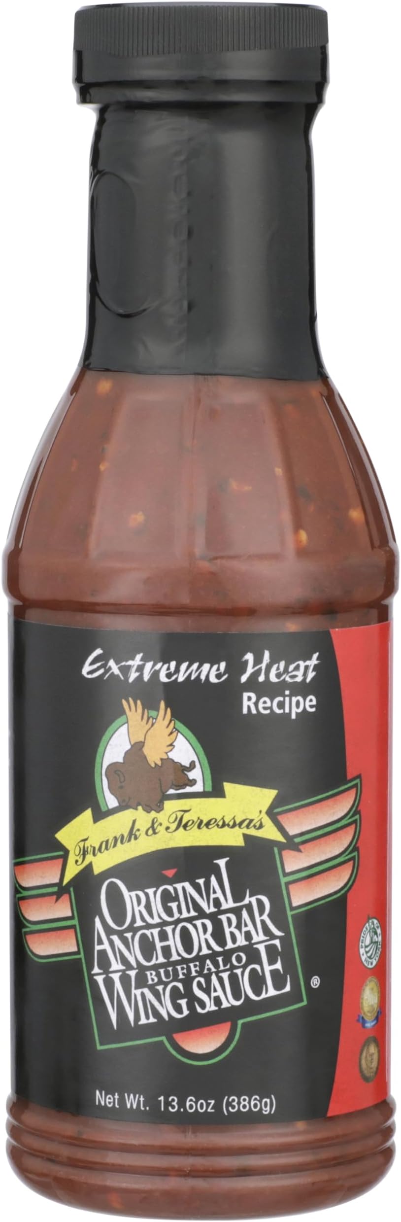 Anchor Bar Original Buffalo Wing Sauce, Extreme Heat Recipe, 12 fl oz | Authentic Buffalo Wing Sauce | Classic Tangy & Spicy Condiment