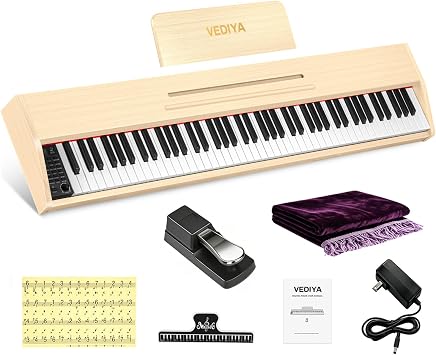 Digital Piano Keyboard 88 Key Semi-Weighted Keyboard Electric Piano