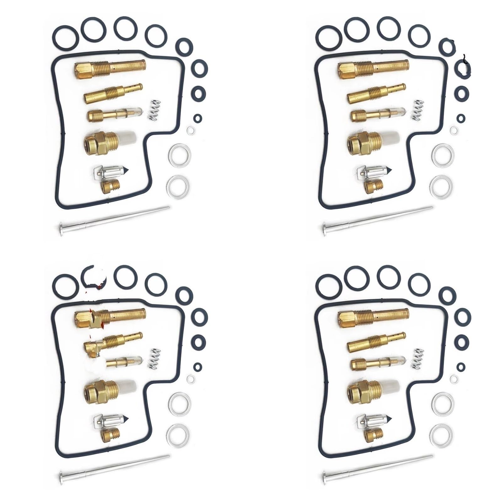 Kit Carburador Repuesto Compatible Con VT700C Para Shadow 700 1984 1985 1986 Kit De Reparación De Carburador De Motocicleta Junta De Válvula De Aguja Tornillo De Aire(4sets kit)