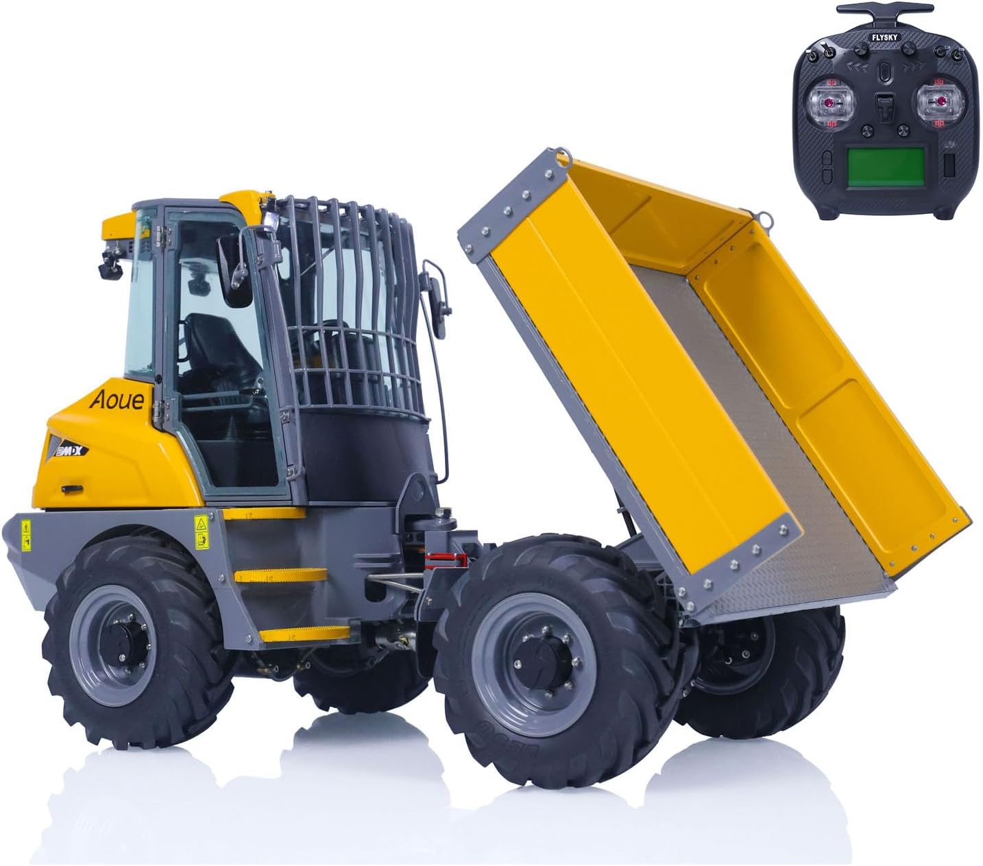 LESU Metal 4X4 1/14 RC Hydraulic Dumper Car 6MDX-B RC Tipper Trucks Light Sound ST8 Radio Controller