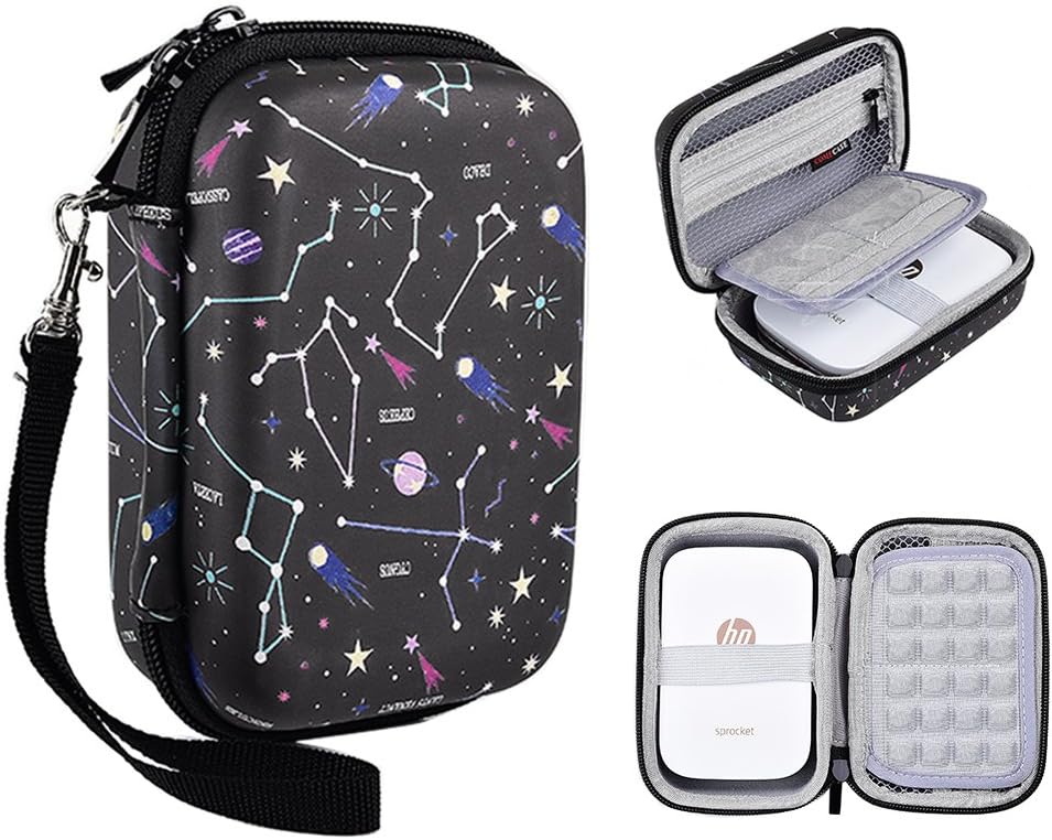 Katia Hard Case Compatible for HP Sprocket Portable Photo Printer. Hp Sprocket Case, Also fits Polaroid Zip Mobile Printer/Zink Zero Ink Printing Technology/Polaroid Snap Instant Digital Camera