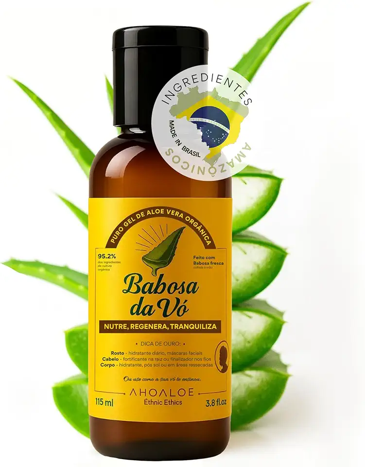 Babosa Da Vó Gel Aloe Vera 115 ml – Uso Corporal e Capilar – AhoAloe