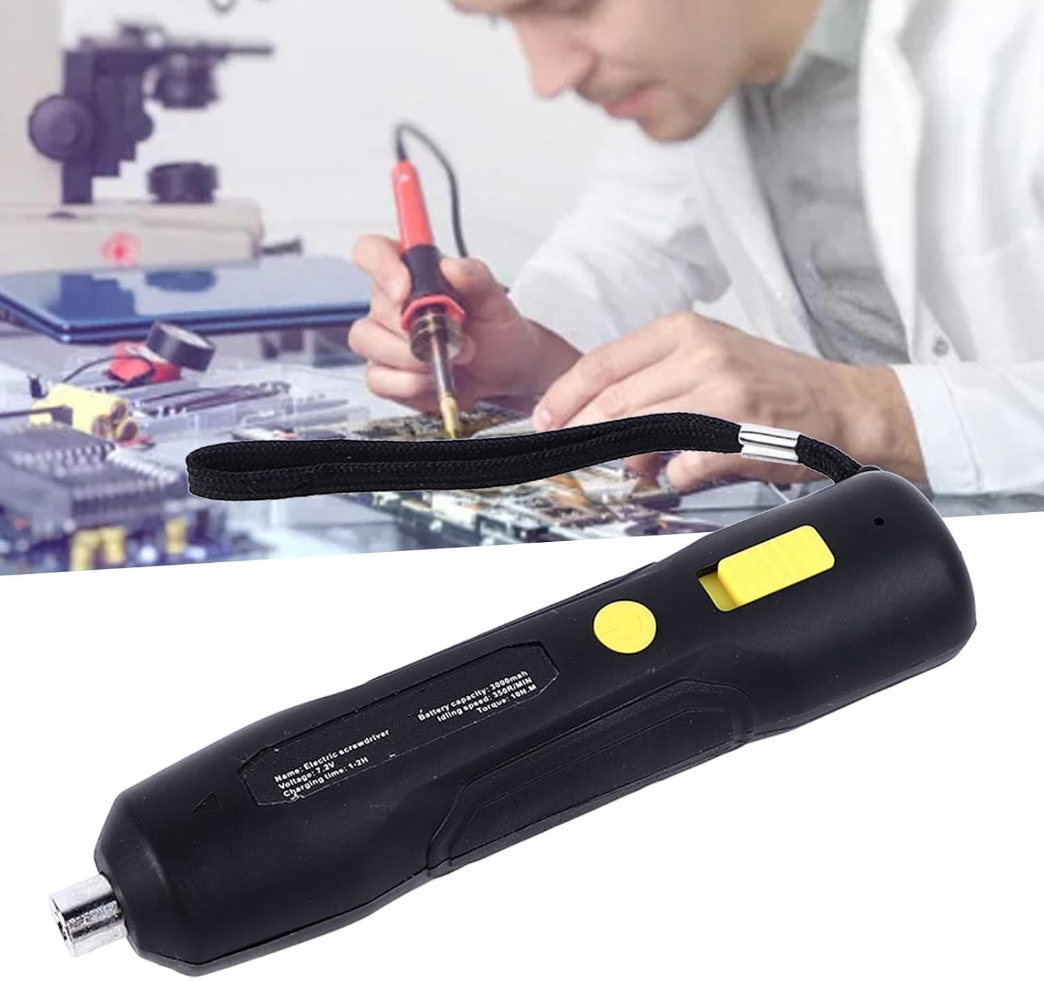 Hilitand Electric Screwdriver, Cordless Screwdriver Kits 1200RPM Power Screwdriver for Repair and Maintenance, Built in 500mAh Lithium, Power Screwdrivers (15Pcs), Hilitandpofkv58x6u-11