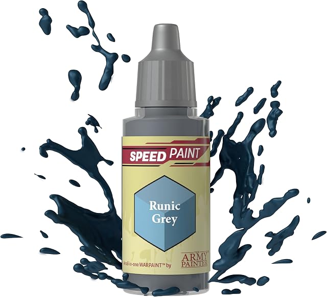 The Army Painter Speedpaint Runic Grey, 18 mL Dropper Bottle with Mixing Balls, Non Toxic Acrylic Paint for Miniatures