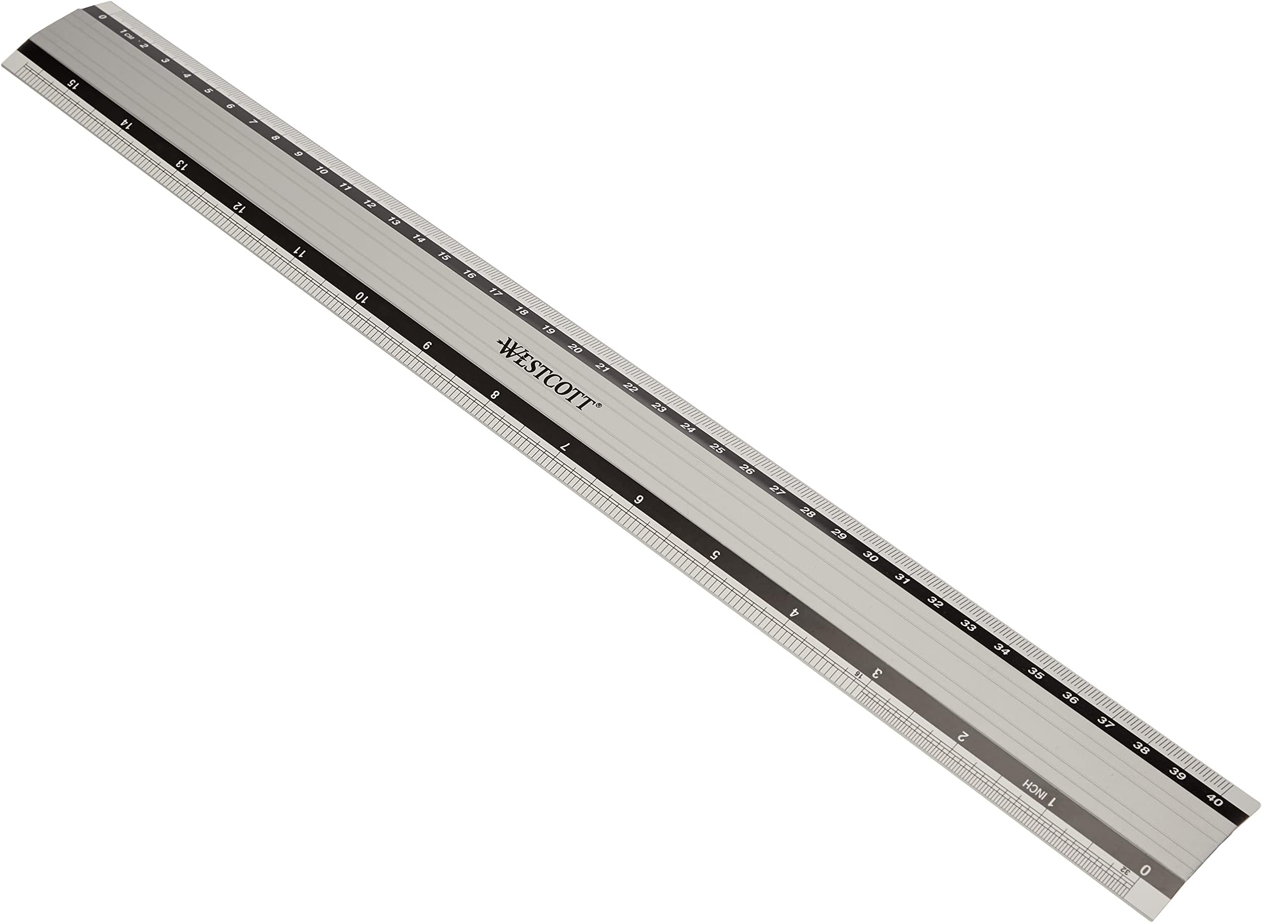 Westcott E-10192 00 16"/40cm Aluminum Ruler