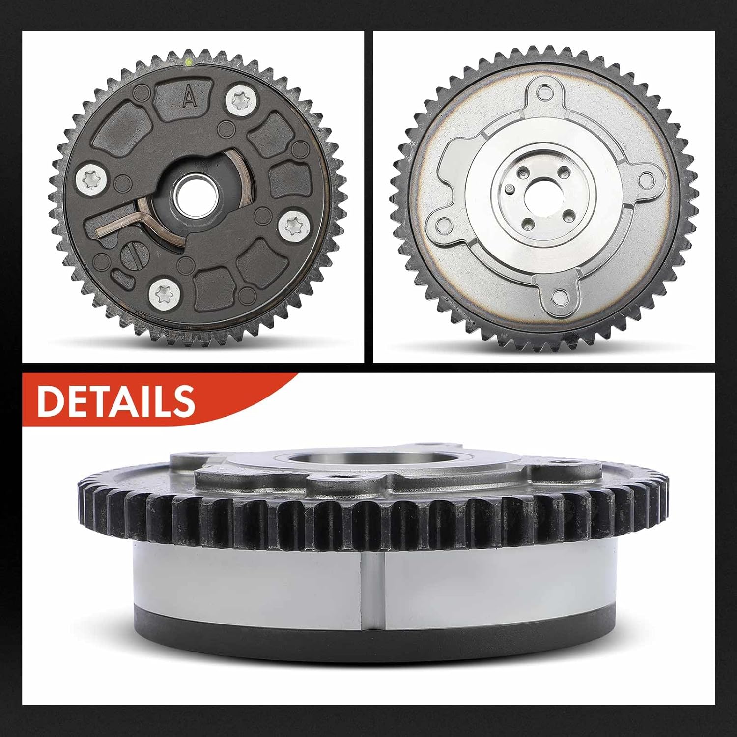 A-Premium Variable Valve Timing Sprocket Gear Camshaft Adjuster Compatible with Chevrolet 2018-2021 Equinox, 2016-2021 Malibu, 2016-2019 Cruze, 2021-2022 Trax, Spark & GMC Terrain & Buick Encore