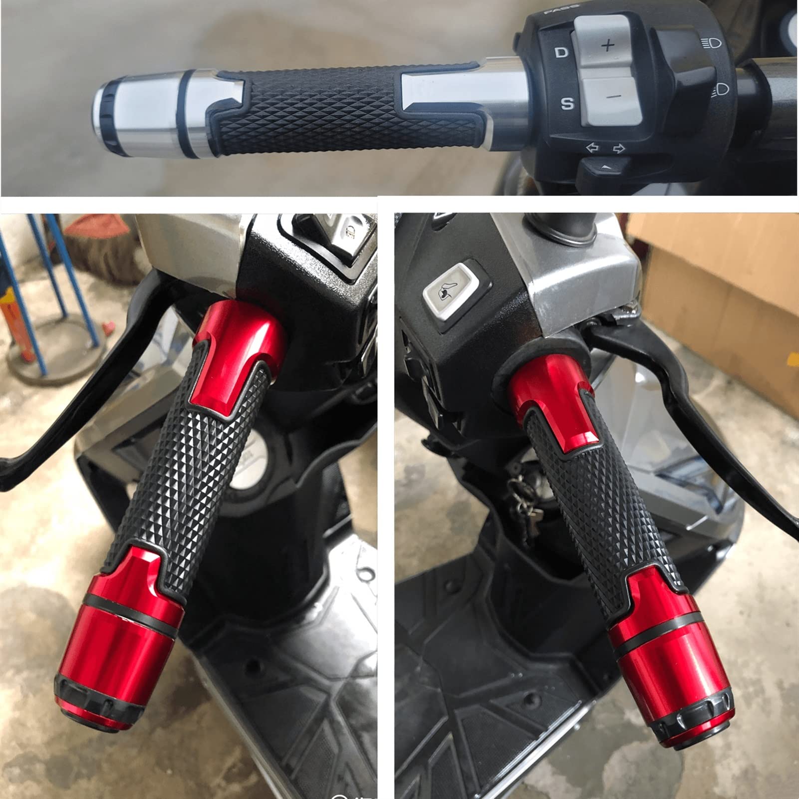 Tappi Terminali Manubrio Moto In Acciaio Inossidabile - Per Honda NSS350/FORZA350 2023