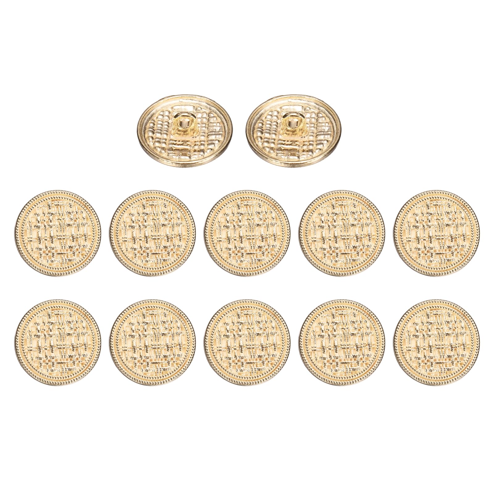 sourcing map 12Pcs Vintage Metal Buttons, 20mm / 0.79", Gold