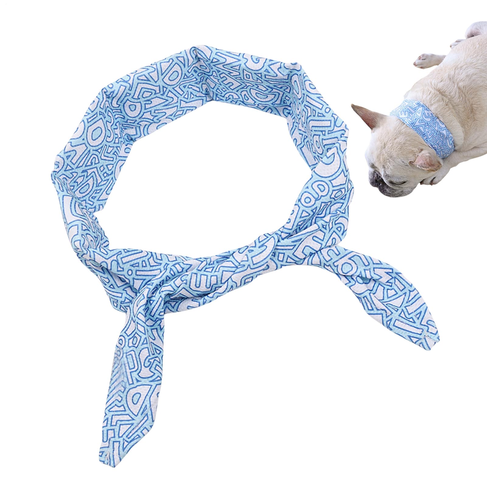 Dog Cooling Bandana - Polyester Adjustable Size | Instant Cooling Pet Scarf with Soft Breathable Wrap, Walk Hiking, Camping | Reusable Dog Neck Cooler Small Medium Large Breeds, Summer Heat Relief