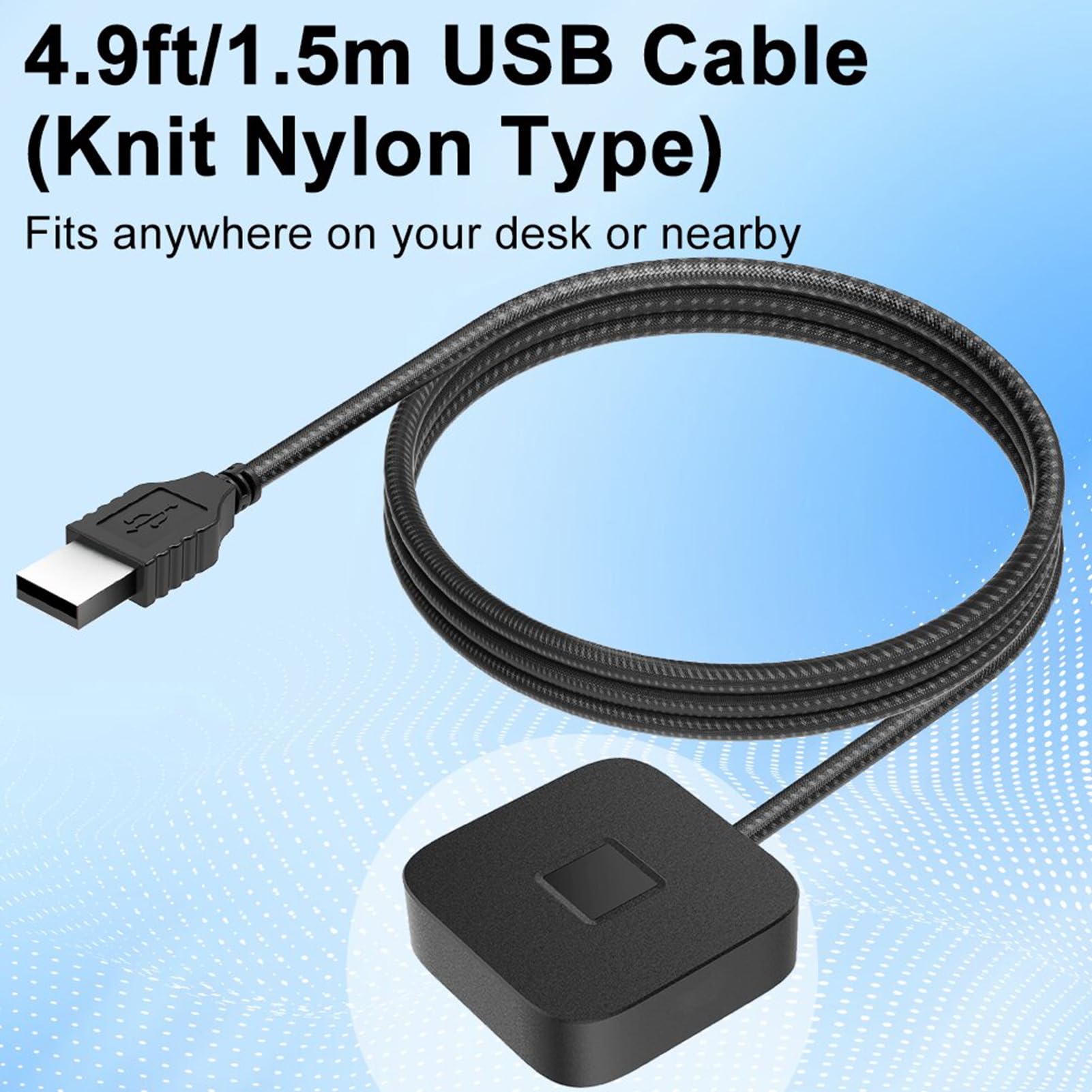Tosuny Lettore di Impronte Digitali USB Desktop per Wins 10/11 Hello, Dongle per PC per Scanner Biometrico di Impronte Digitali, Tocco a 360° e Corrispondenza Biometrica Rapida, Chiave di (BLACK)