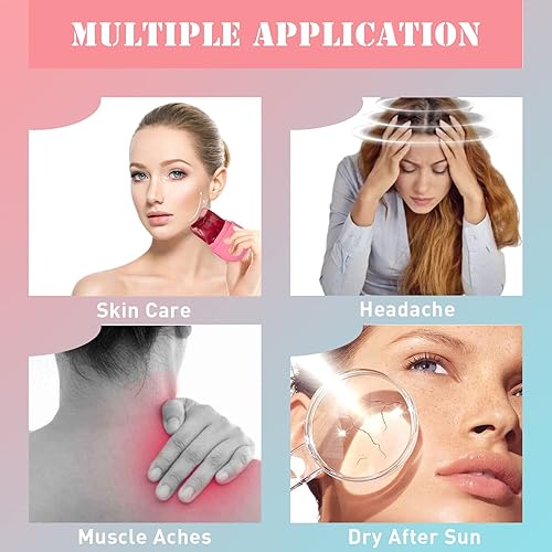 Miniatura 4 de Rodillo de hielo y Gua Sha para cara, ojos y cuello, juego de cuidado de la piel, rodillo de hielo de belleza facial y herramienta facial Gua Sha,