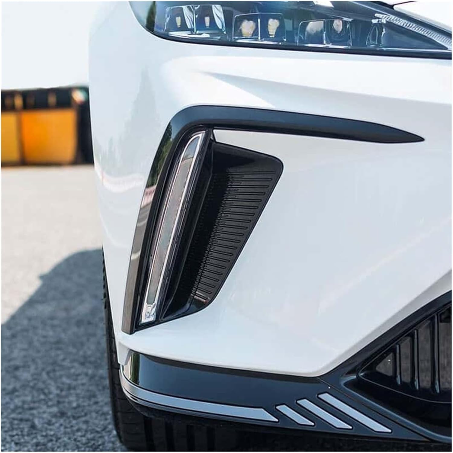 Front Bumper Fog Light Frame Cover Compatible For MG 4 MG4 EV MuLan 2022-2023 Lamp Foglight(Low Left)