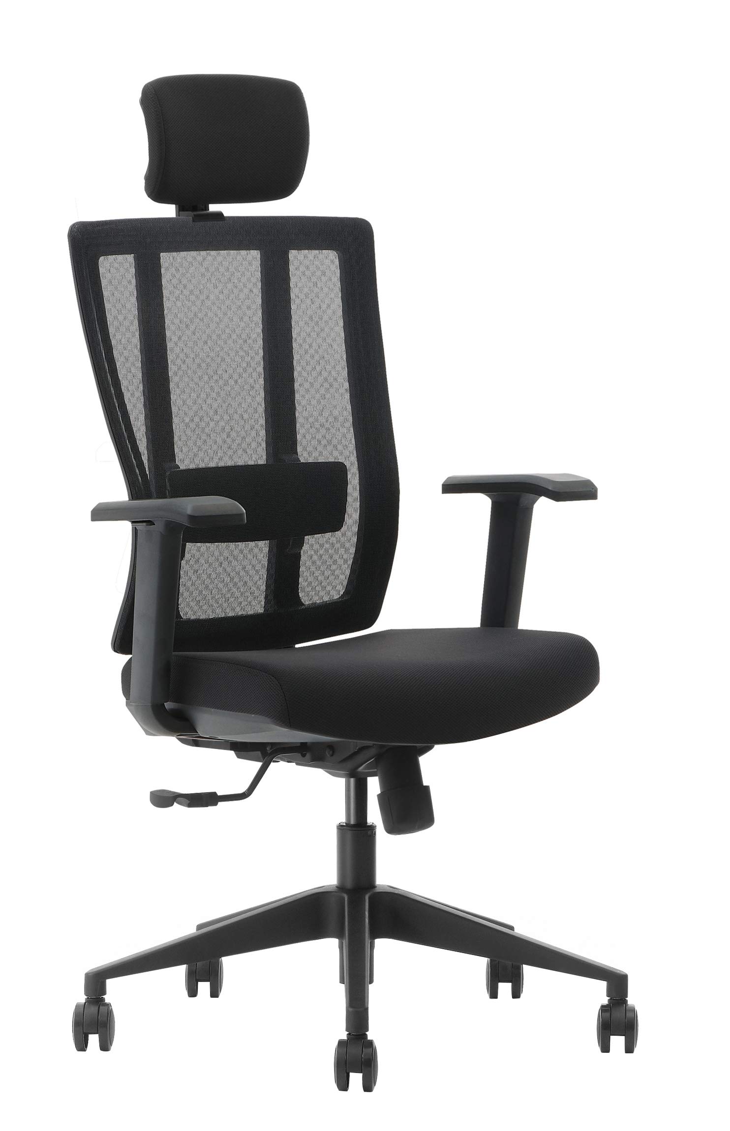 DeckUp Hermes High Back Executive Mesh Office Chair (Black, BIFMA Certified, 3 Years Warranty)