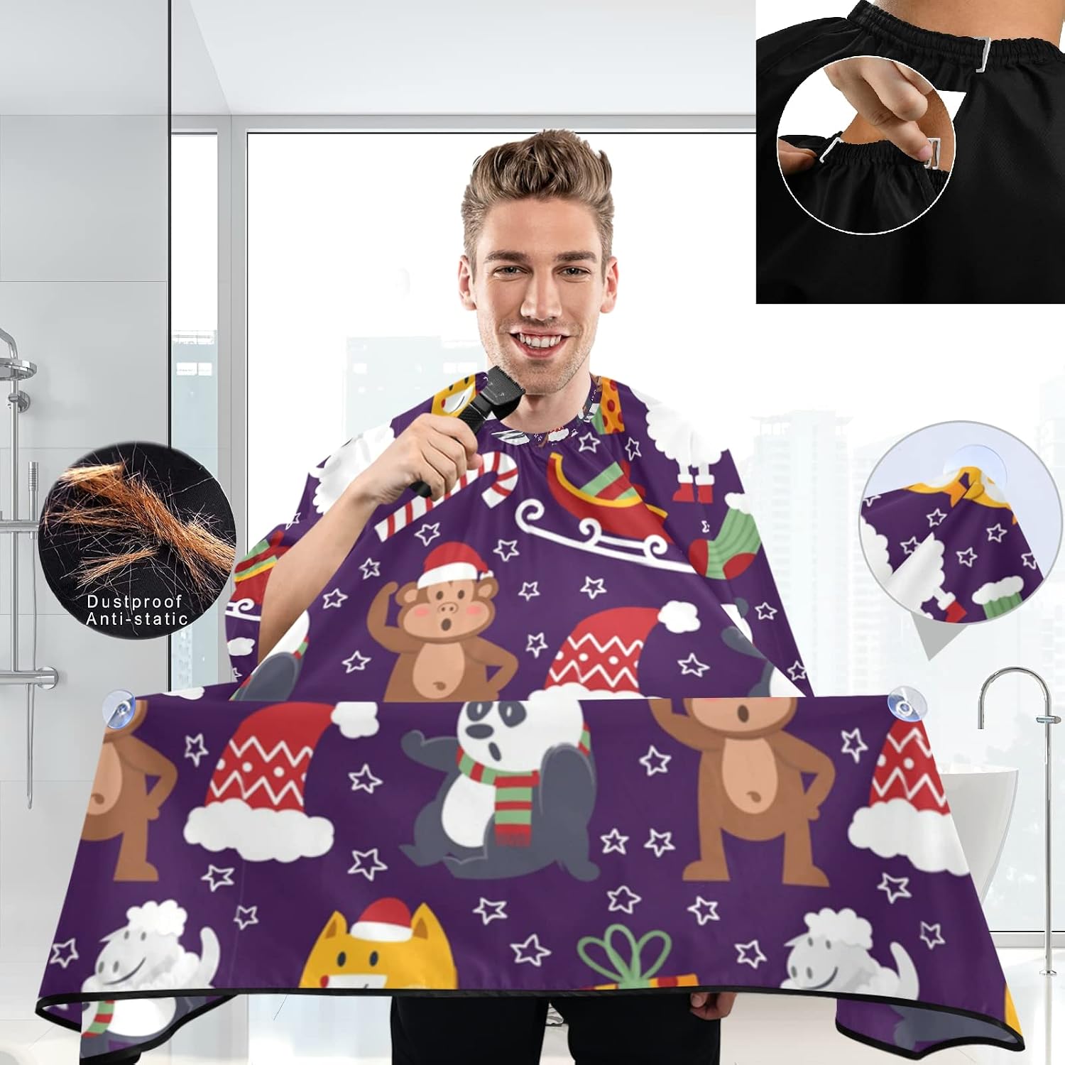 Stylish Barber Cape - Unisex Hair Cutting Apron for Men & Women