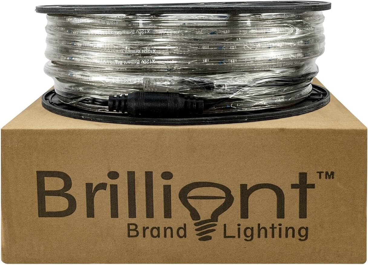 Blue LED Rope Light, 148 Foot Length – 120 Volt Rope Lighting Solution, 19.5” Cutting Intervals, 100,000 Hour Lifespan