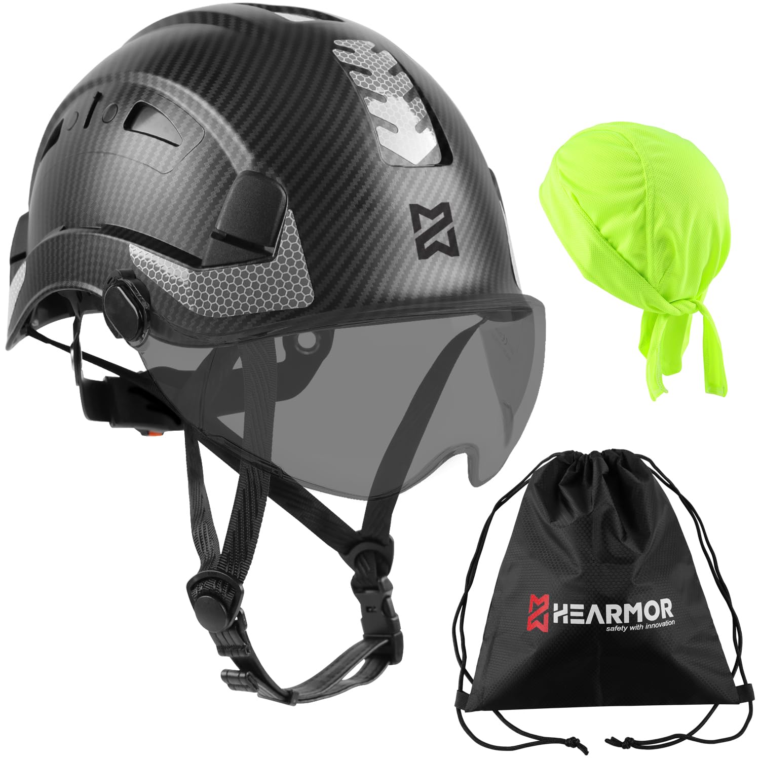 Casque de chantier HEARMOR antichoc à calotte ultra résistante