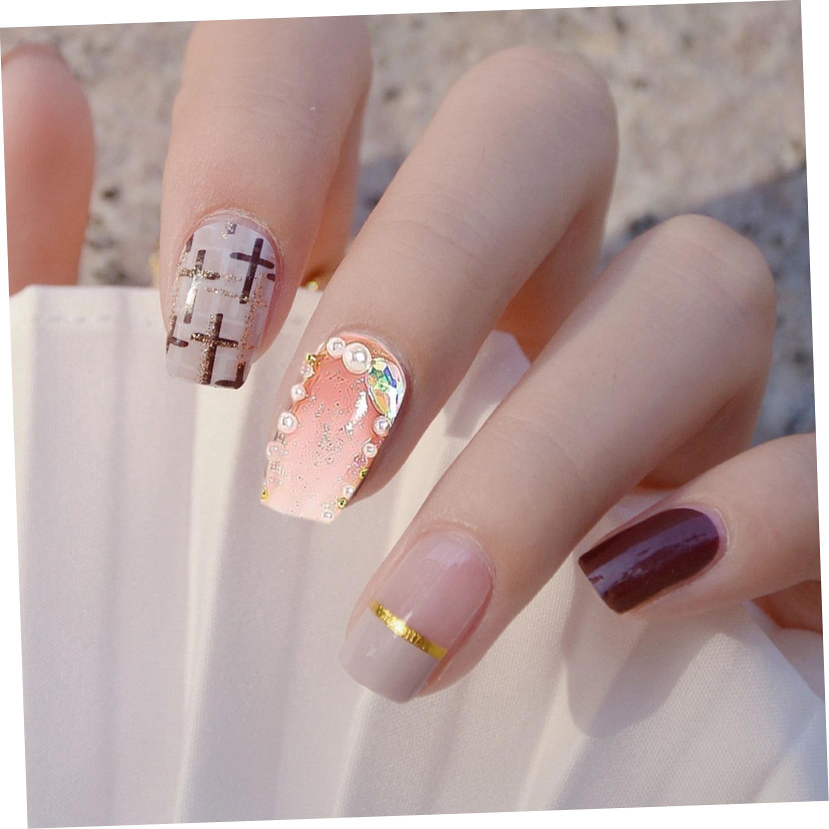 VICASKY 2 Set Decorazioni Per Unghie Con E Charms Retro Piatto Colorati Per Nail Art E Feste Per Halloween Compleanni E Natale 3 Scatole*2