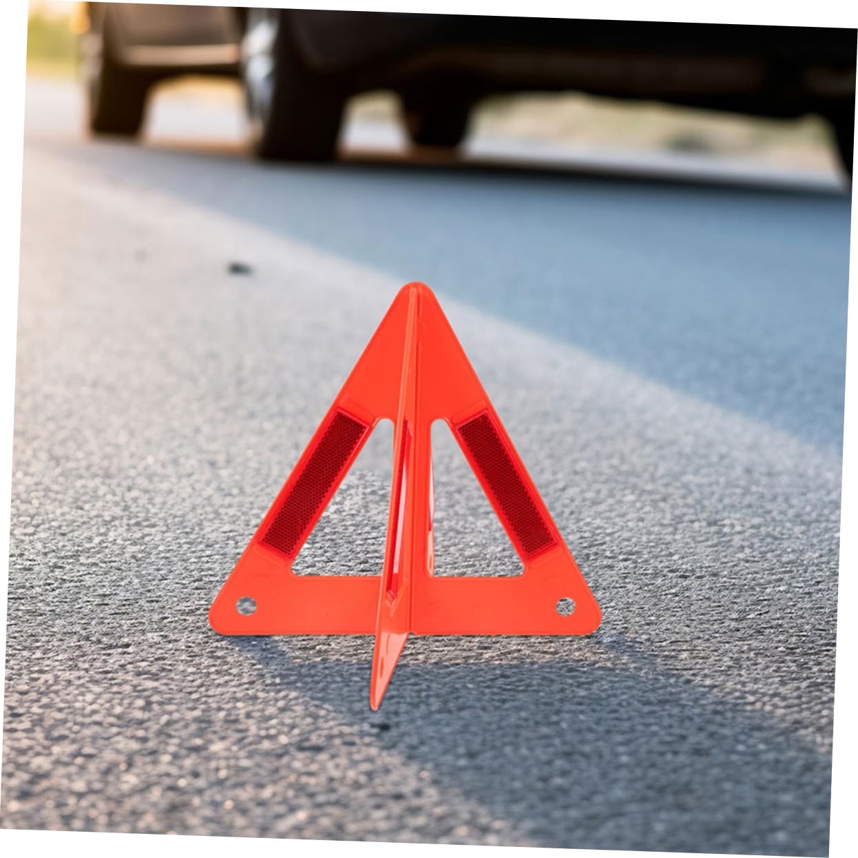 SOLUSTRE 5 Piezas Triángulos de Seguridad para Vehículos Triángulo de Emergencia para Coches Alta Visibilidad para Emergencias Carretera Fácil Instalación Aptos Tipo de Vehículos