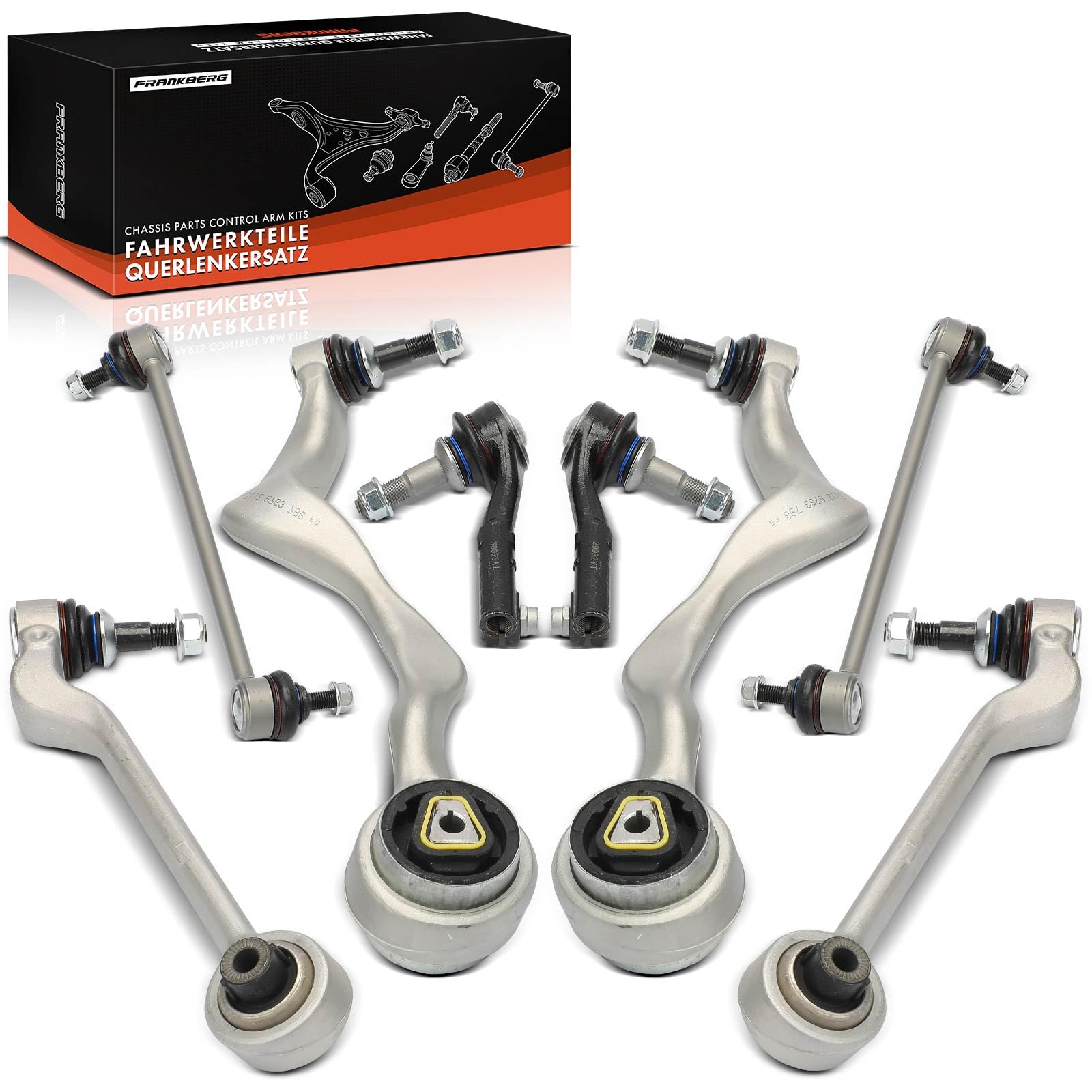 Frankberg 8x Querlenker Vorne Links Rechts Kompatibel mit 3er E90 3er Cabriolet E93 3er Coupe E92 3er Touring E91 1er E81 1er E87 1er Cabriolet E88 Replace# 31122405861