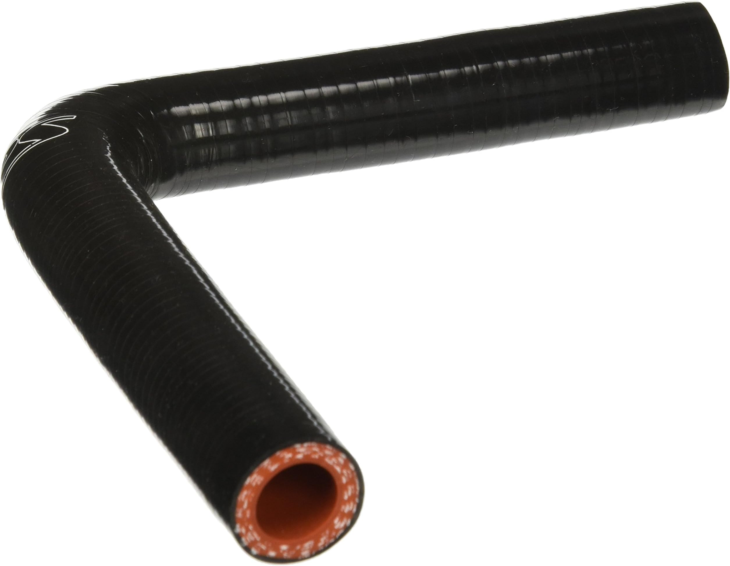 HPS HTSER90-050-062-BLK Silicone High Temperature 4-ply Reinforced 90 degree Elbow Reducer Coupler Hose, 100 PSI Maximum Pressure, 4" Leg Length on each side, 1/2" > 5/8" ID, Black