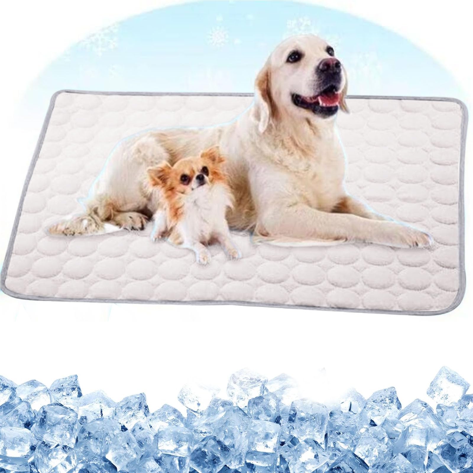 Pet Cooling Mat - 2025 New Washable Cooling Mat for Dogs Cats, Pet Cool Mat Ice Silk Cushion, Great for Dogs Cats in Hot Summer, Durable Cool Pad Waterproof & Easy Clean (Pink, XL-90x70cm)