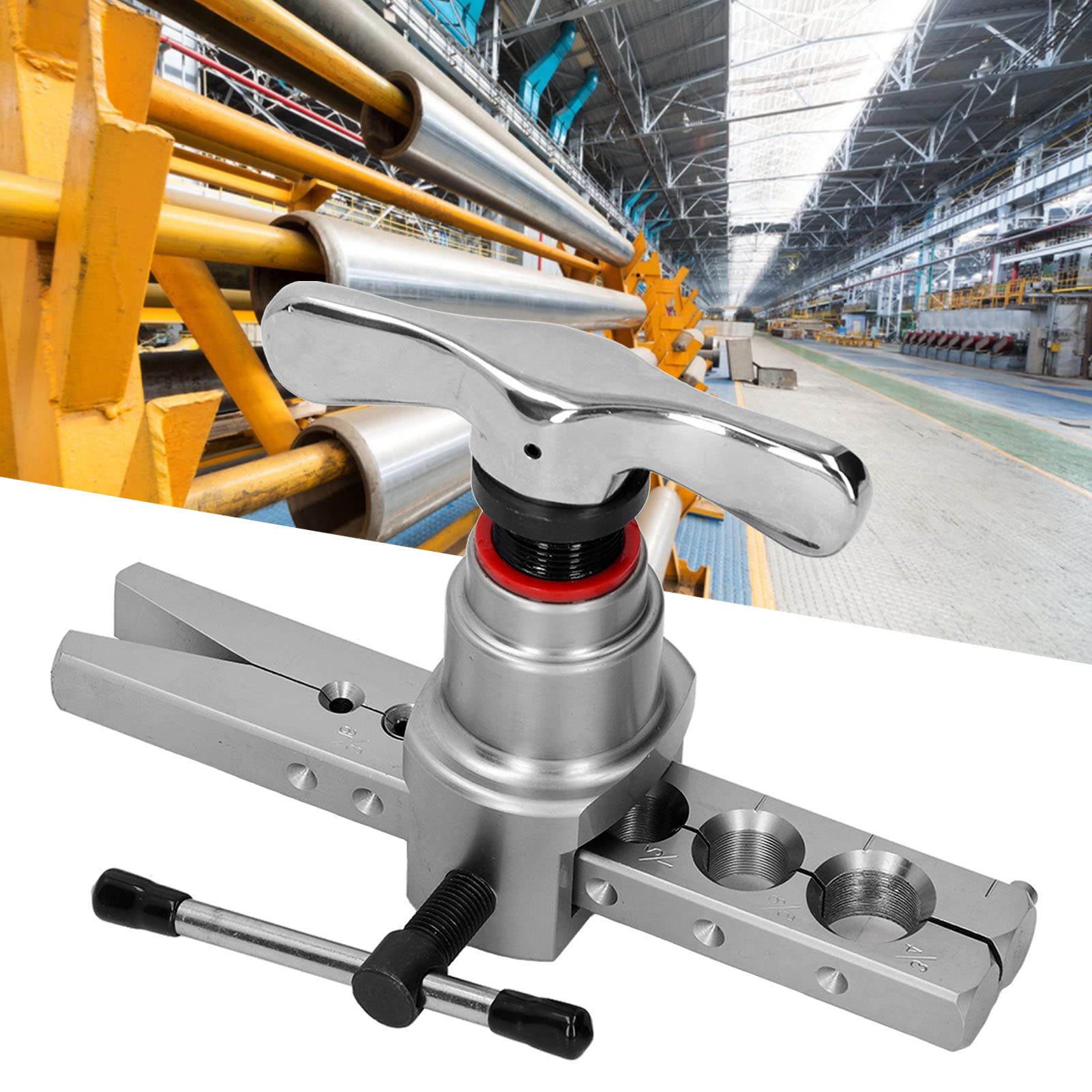 Bördelwerkzeug-Set 7-Loch-Rohr-Bördelwerkzeug-Set mit Koffer Exzenterkegel-Rohr-Rohr-Bördelwerkzeug für Sanitär-Kupfer