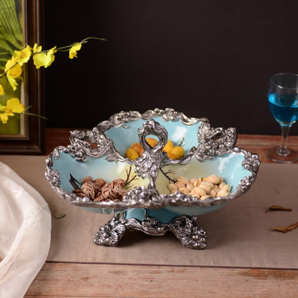 Fruit Basket,Dried Fruit Plate,Candy Tray Creative Fruit Tray Dessert Plate [Cake pan]-A 32x25cm(13x10inch)