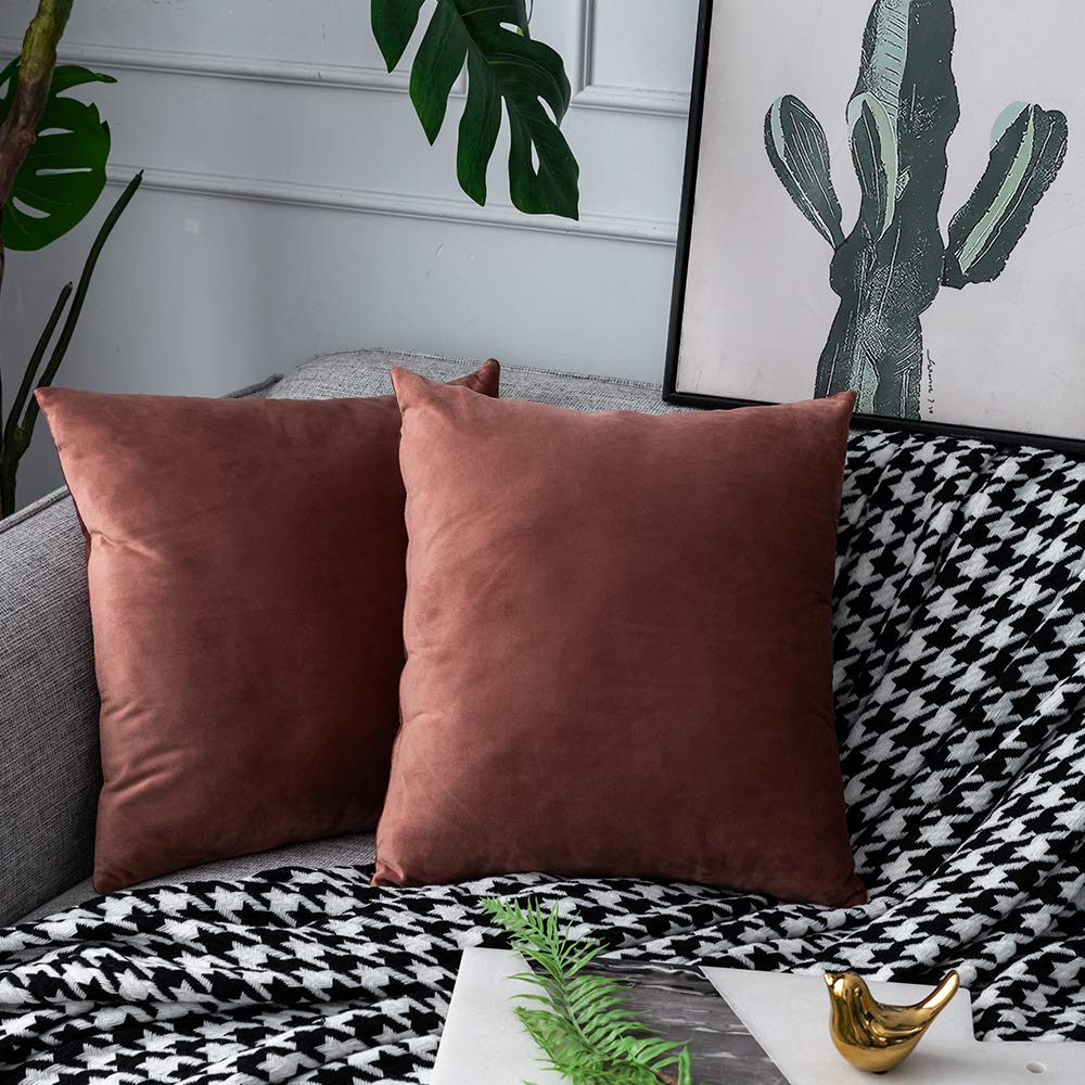 Housses de coussin velours doux pour canapé de salon et chambre UPOPO