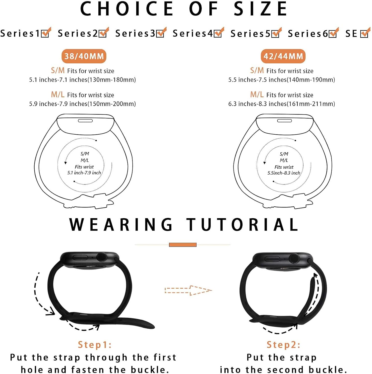TopPerfekt Silicone Strap Compatible with Apple Watch Strap 38mm 40mm 41mm, Serie 11/10 42mm - Image 4