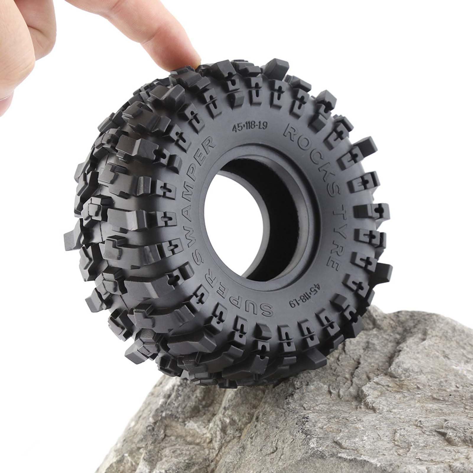 KEEDA 1.9 Inch Rubber Tyres 118 x 45 mm Tyres for D90 TRX4 SCX10 Pro Capra Gen8 VS4-10 FCX10 1/10 RC Crawler Car - Image 4
