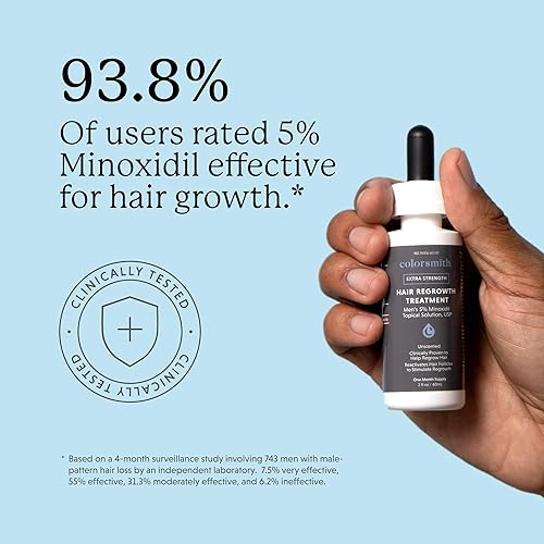 Miniatura 2 de Tratamiento extra fuerte para el crecimiento del cabello, solución de minoxidil al 5%, 2 onzas líquidas, sin perfume, para hombres