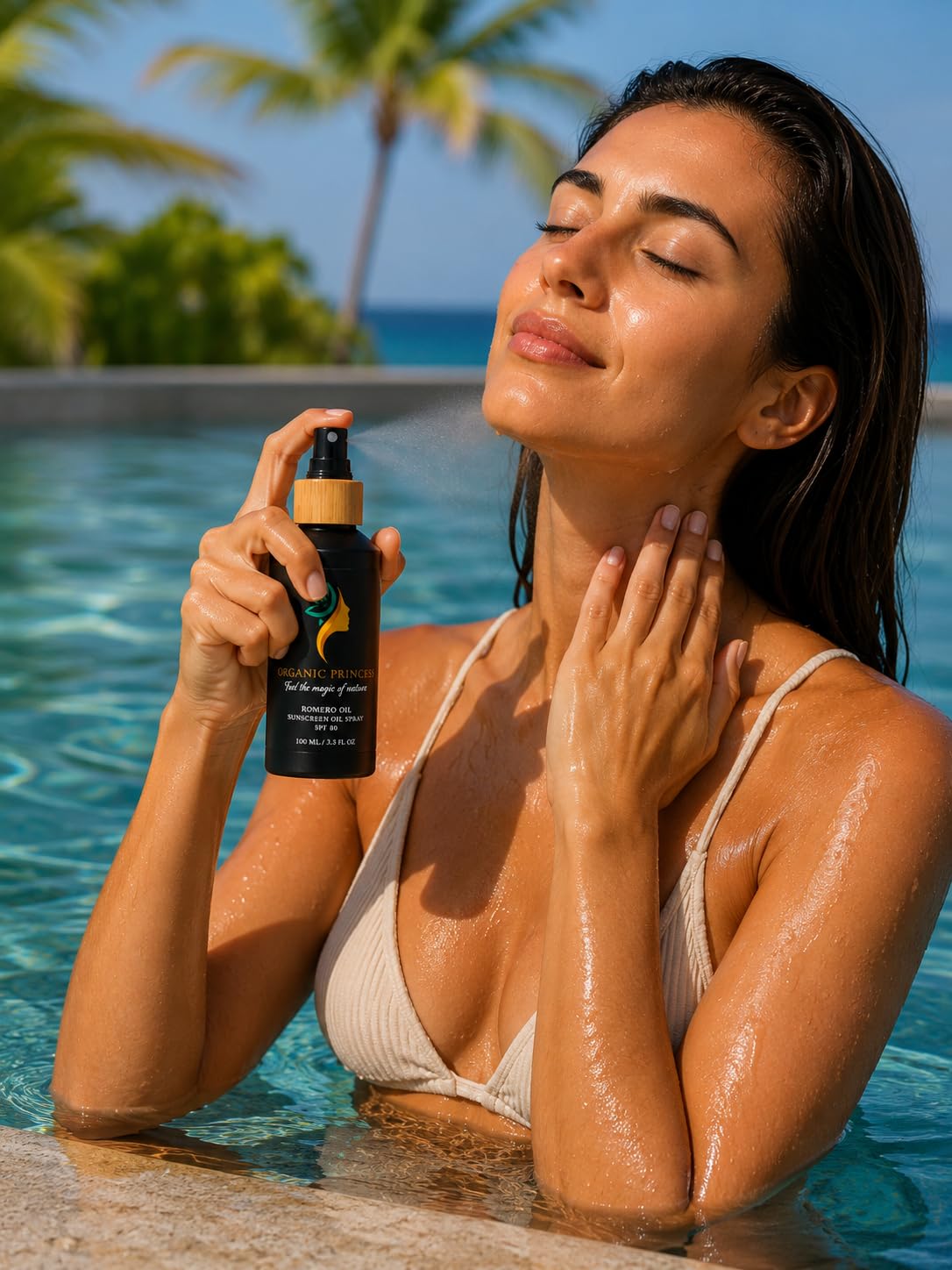 Vegan Sunscreen Spray SPF 80, Broad Spectrum Face and Body, 3.3 fl oz image 5
