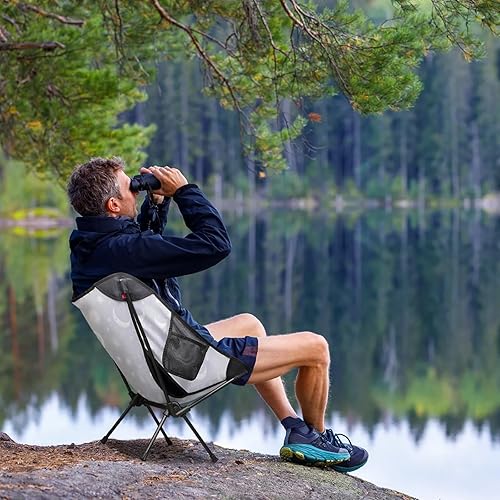 Miniatura 2 de Silla de camping portátil, sillas plegables para exteriores, silla de mochilero ligera con luna y estrellas, sillas de playa plegables al aire libre