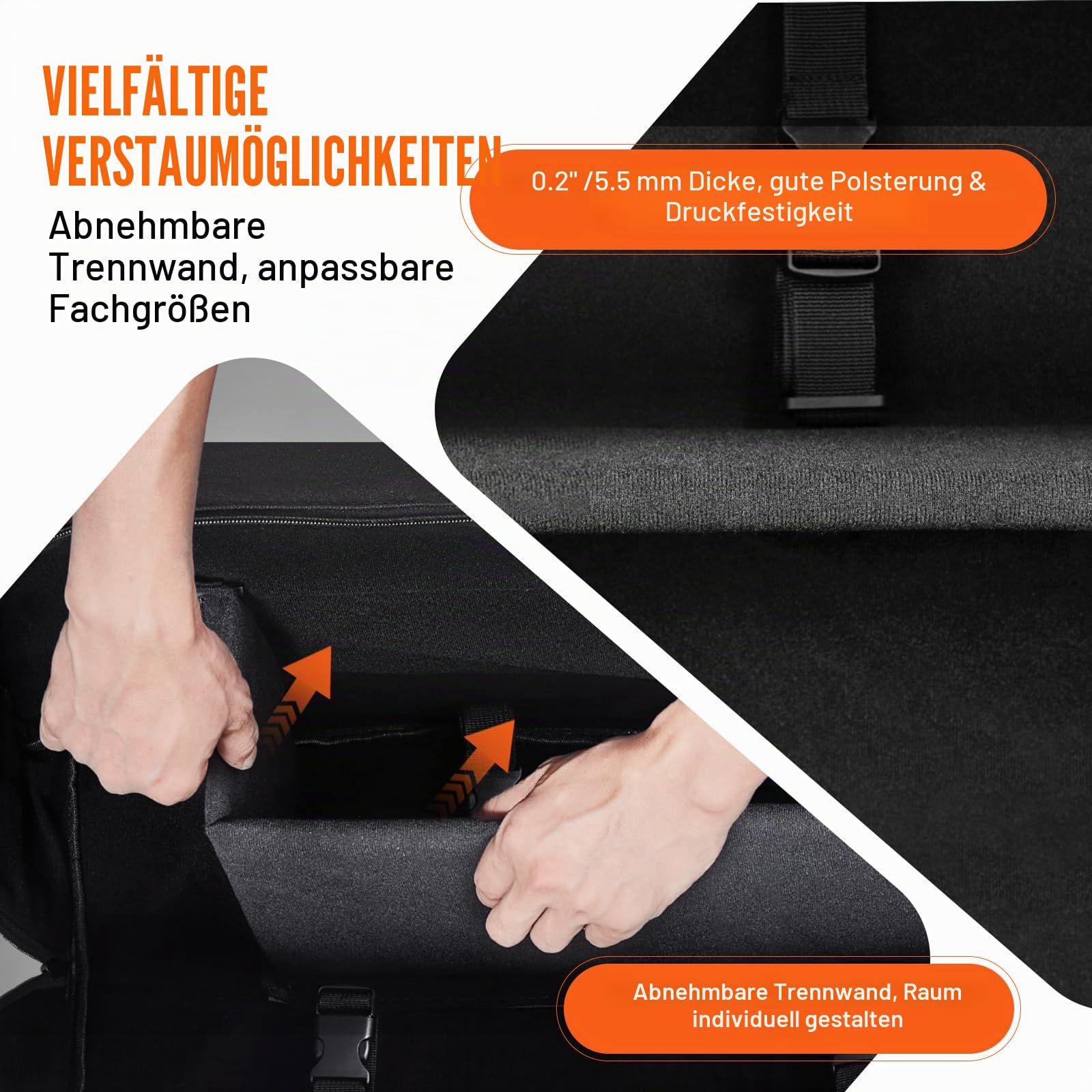 VEVOR Teleskoptasche, 762 mm, Transporttasche für Teleskope mit festen Schnallen, mehrere Taschen & abnehmbare Trennwand für Teleskope, Teleskop-Tragetasche zur Sicherung von optischem Tubus & Stativ