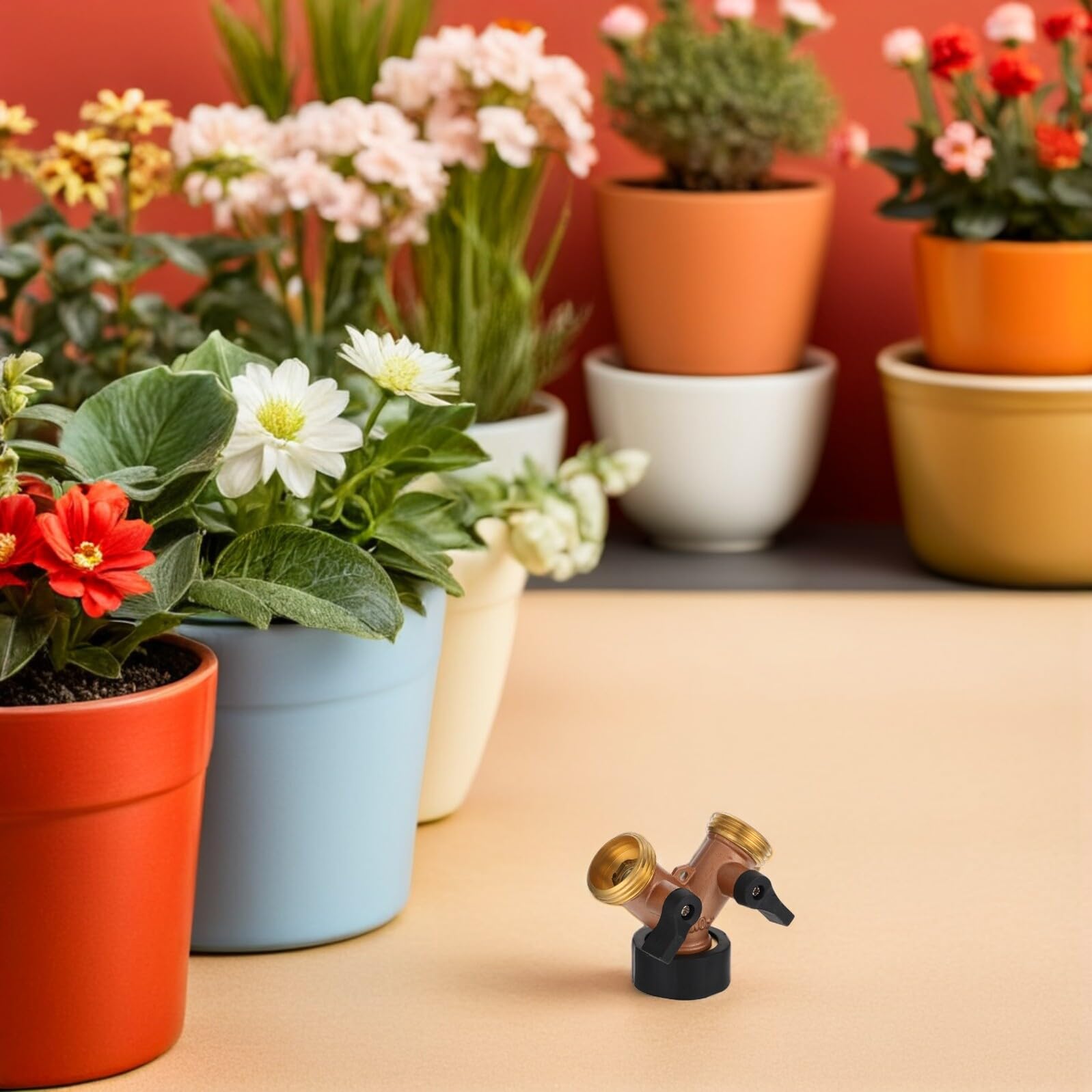 Sewroro 2 Stück Messing Schlauchverteiler mit Schnellkupplung Y Verbinder für Gartenschläuche und Tropfbewässerung Robust und Vielseitig für Außenwasserleitungen