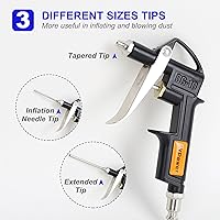 Vista 5 de Kit de Accesorios para Compresor de Aire de Servicio Pesado de 16 Piezas, Kit de Manguera para Compresor de Aire de Polímero Retráctil de 1/4