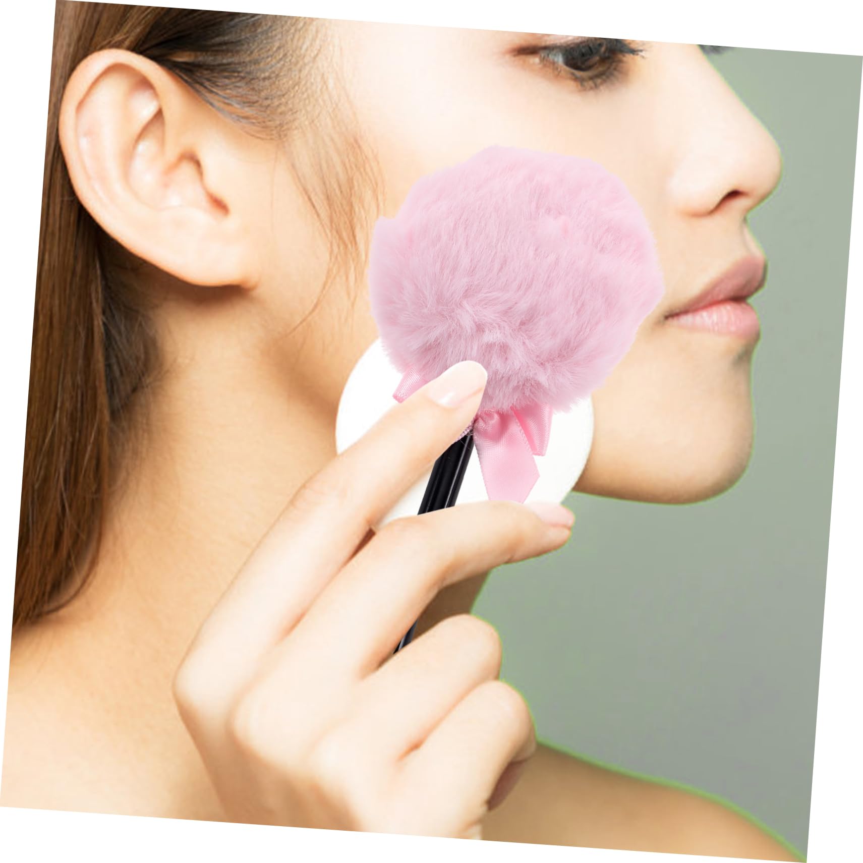 HAPINARY Face Makeup Powder Puff Set Fluffy Body Makeup Powder Puff Lollipop Handle Perfect for Setting