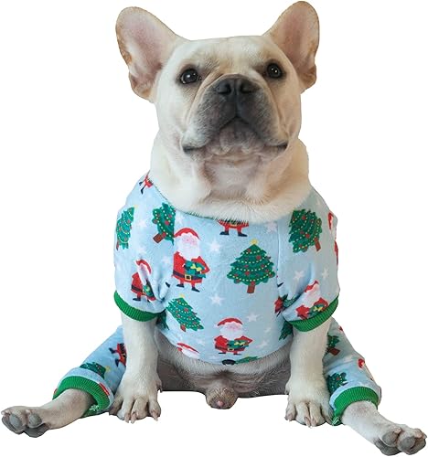 Miniatura 2 de CuteBone - Pijama mameluco de Navidad para perros, linda para vacaciones de invierno, P198L