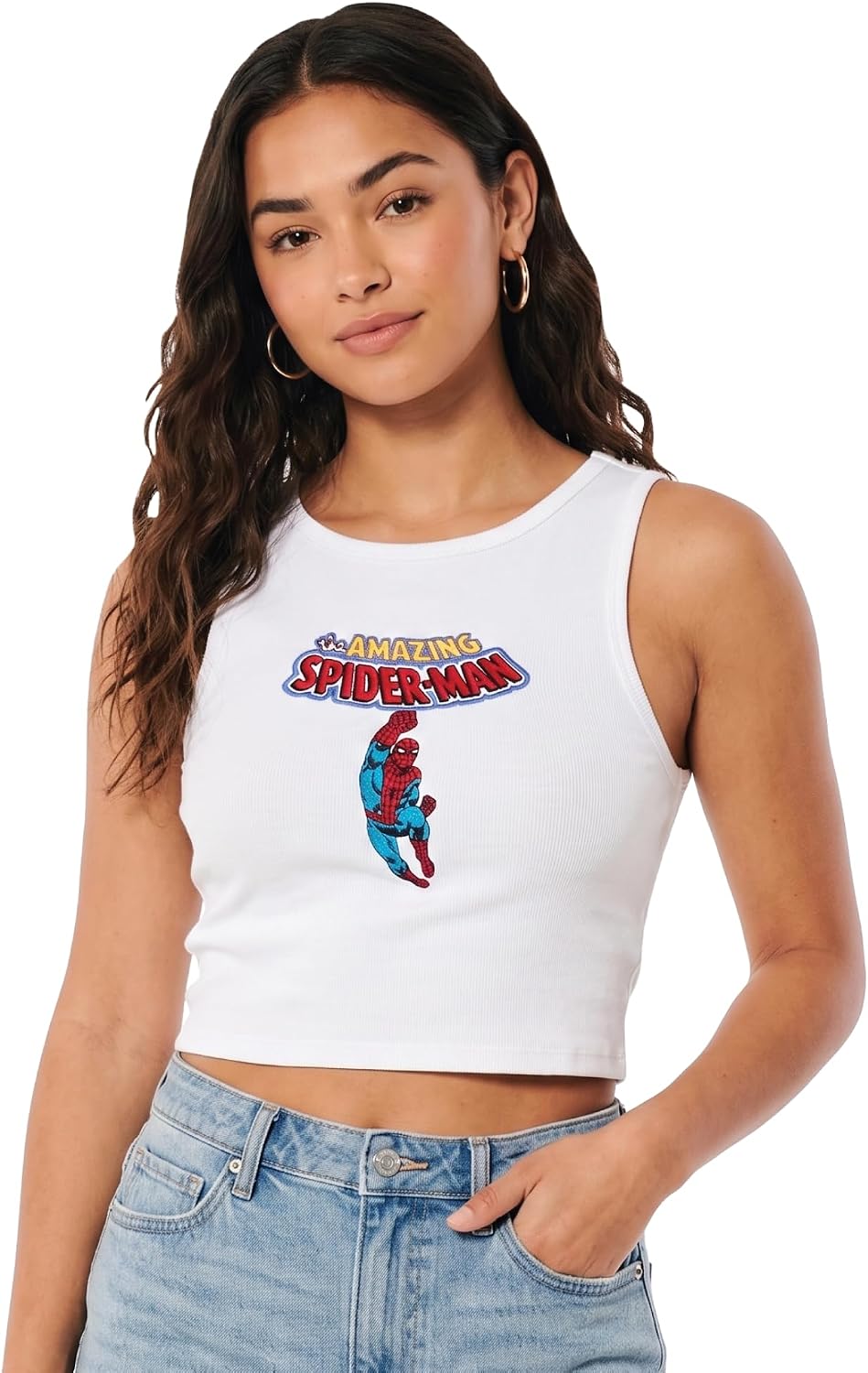 Marvel Spider-Man Womens Graphic Tees Cute Tank Tops & Baby Tees for Women